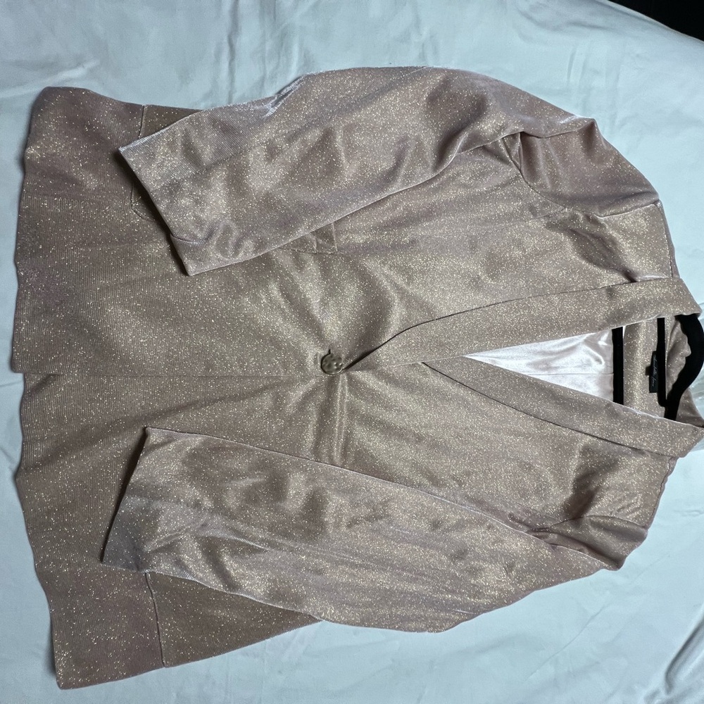 Elegant Women's Blazer in Shimmering Pink